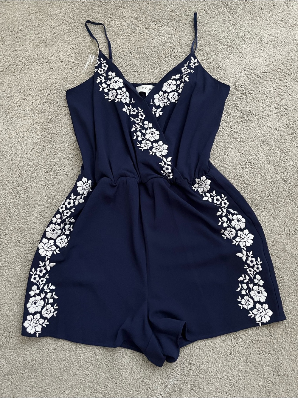 Floral Embroidered Romper